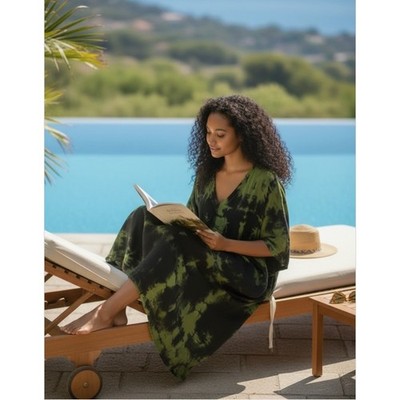 HEYNE BOGUT Tie Dye Lagenlook Kaftan S