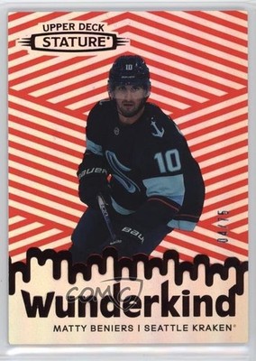 2022-23 Upper Deck Stature Wunderkind Red 4/75 Matty Beniers #W-24 1q2