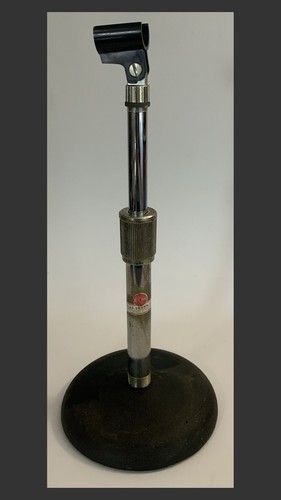 Vintage MCM Atlas Sound verstellbarer Schreibtisch/Tisch Mikrofonständer - Gusseisenfuß🅰️ - Bild 2 von 13