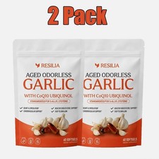 2 Pack Resilia Odorless Aged Garlic Extract 600mg 60 Softgels New Sealed
