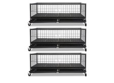 Homey Pet 43 Inch Puppy Playpen, Heavy Duty Metal Dog Whelping Box for Puppies