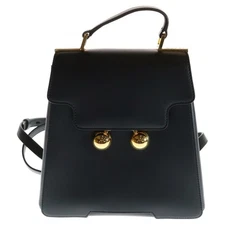 Marni Trunkaro TRAPEZE Backpack ZAMP0018U0P6948 Trunkaroo Leather Black Used 7de