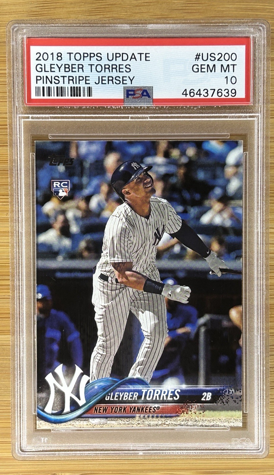 2018 Topps Chrome Update #HMT80 Gleyber Torres Yankees RC Rookie PSA 10 GEM MINT