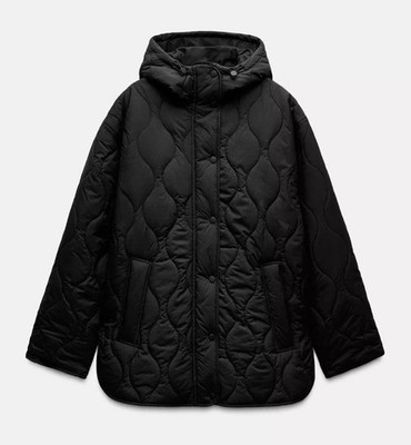 ZARA OVERSIZED HOODED QUILTED PUFFER SIZE L Ref 5854/222  UK