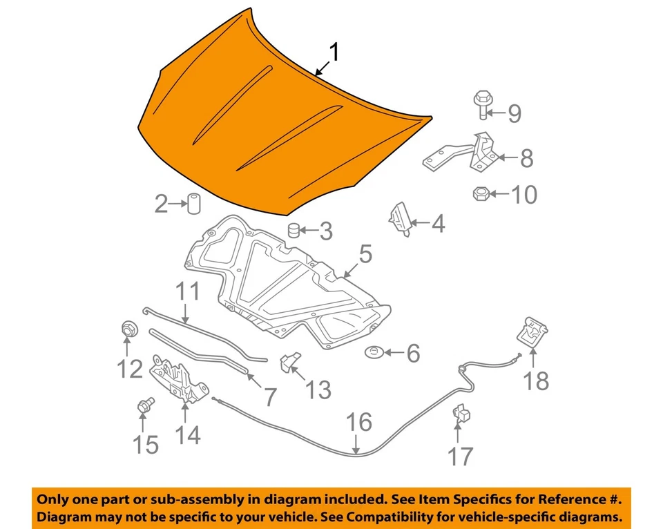 Used Hood fits: 2013 Nissan Rogue  Grade A - Image 3 of 4