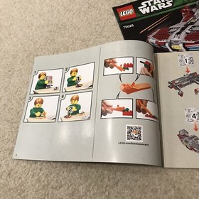Star Wars Lego 75025 Jedi Defender Class Cruiser Set 2 Instructions Manual Books