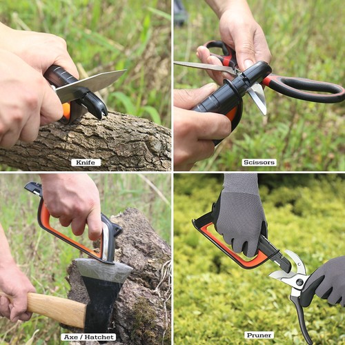 Knife Garden Tool Multi-Sharpener for Lawn Mower Blade, Axe, Pruner, Shears - Picture 5 of 7