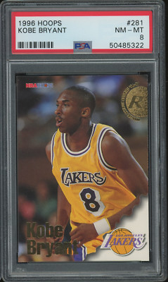 1996 NBA Hoops Kobe Bryant #281 Rookie Card Los Angeles Lakers PSA