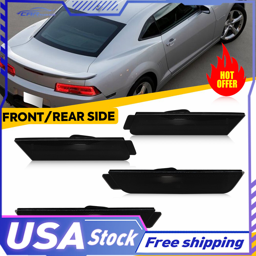 2010-15 Camaro Smoked Front Rear Side Marker Lights Lens 92195248