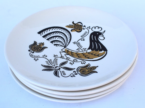 Royal China - GOOD MORNING - (4) 6 1/2" BREAD & BUTTER PLATES - Picture 2 of 5