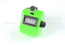 4 Digit Number Dual Clicker Golf Hand Tally Counter Green Handy Convenient 