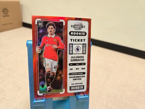 2022-23 Panini Rookie Ticket Red /99 Alejandro Garnacho RC Color Match