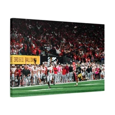 Jeremiah Smith Catch COLORIZED Canvas Gift Ready to Hang National Championship