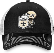 New Orleans Saints NFL Fundamental Vintage Mesh Trucker Snapback Hat Cap NEW