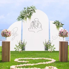 Metal Wedding Stand Backdrop Rack DIY Party Arch Flower Holder with Fabric Cover