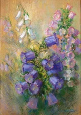 Art Giclee Oil Painting Foxgloves Flowers Giclee