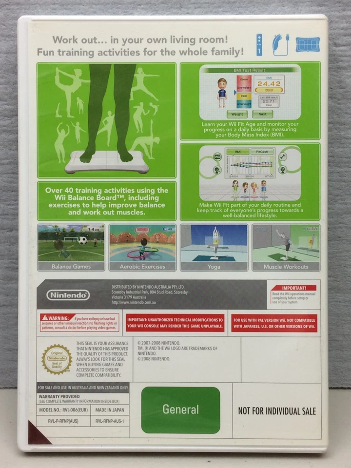 Wii Game | Wii Fit | Nintendo PAL | Manual | Fast Free Post - Image 2 of 4