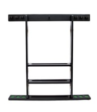 6 Pool Cue Rack - Billiard Cue Stick - Black Finished Wall Cue Rack FREE SHIP