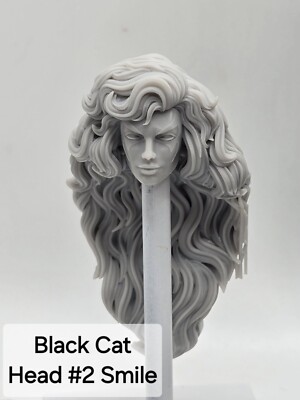 3d Printed BLACK CAT FELICA HARDY HEAD #2  1:12 6'' Classified/ Legend Compatible