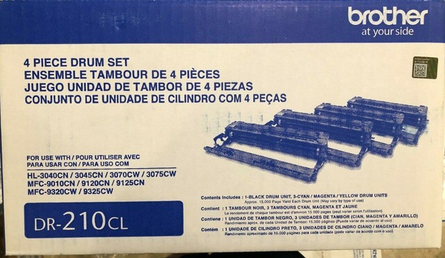 Brother Dr210cl 4 Piece Drum Set Black Cyan Magenta Yellow For Sale Online Ebay