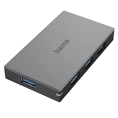 Hama - Hub USB A 4 porte, USB 3.0, 5 Gbit/s, Fast Charging, alimentato