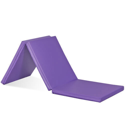 6'x2' Tri-Fold Thick Foam Fitness Gym Mat Workout Floor Mat 