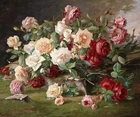 Art Giclee Printed Oil Painting Stillife E Hariel Rosen flower Roses Picture