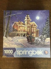 SPRINGBOK Moonlight Travelers Jigsaw Puzzle 1000 Piece 24 X 30" New Complete