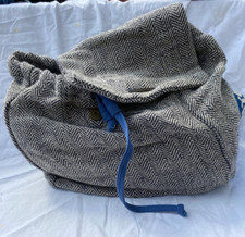 O  Neill Boho Backpack Bag Cotton Canvas Herringbone Chevron Drawstring