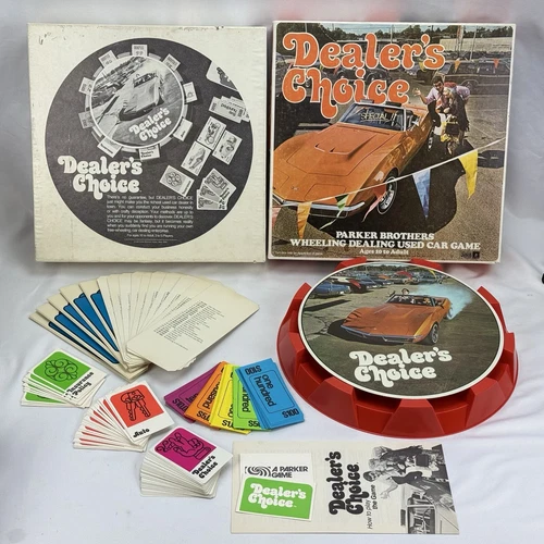 Vintage 1972 Dealer's Choice Parker Brothers Board Game 100% Complete Hot Rod