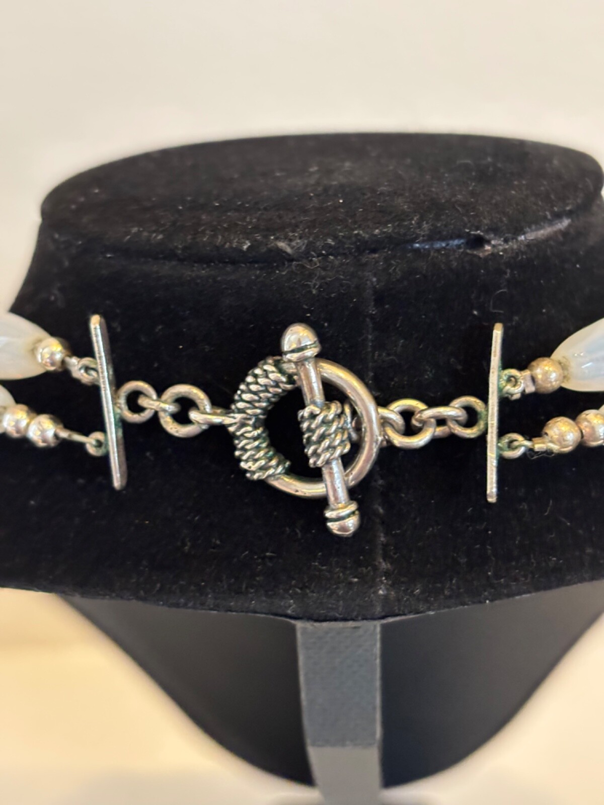 Moonstone Sterling Silver Multi (Double) Strand B… - image 2