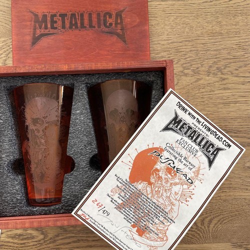 Metallica Super Limited Edition Glass With Serial Number Card