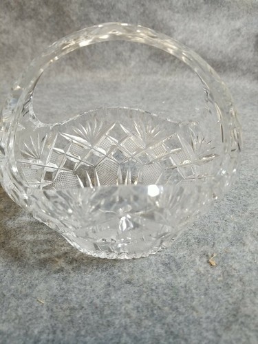 Cestino in vetro tagliato, bella qualità, alto 5". - Foto 6 di 7