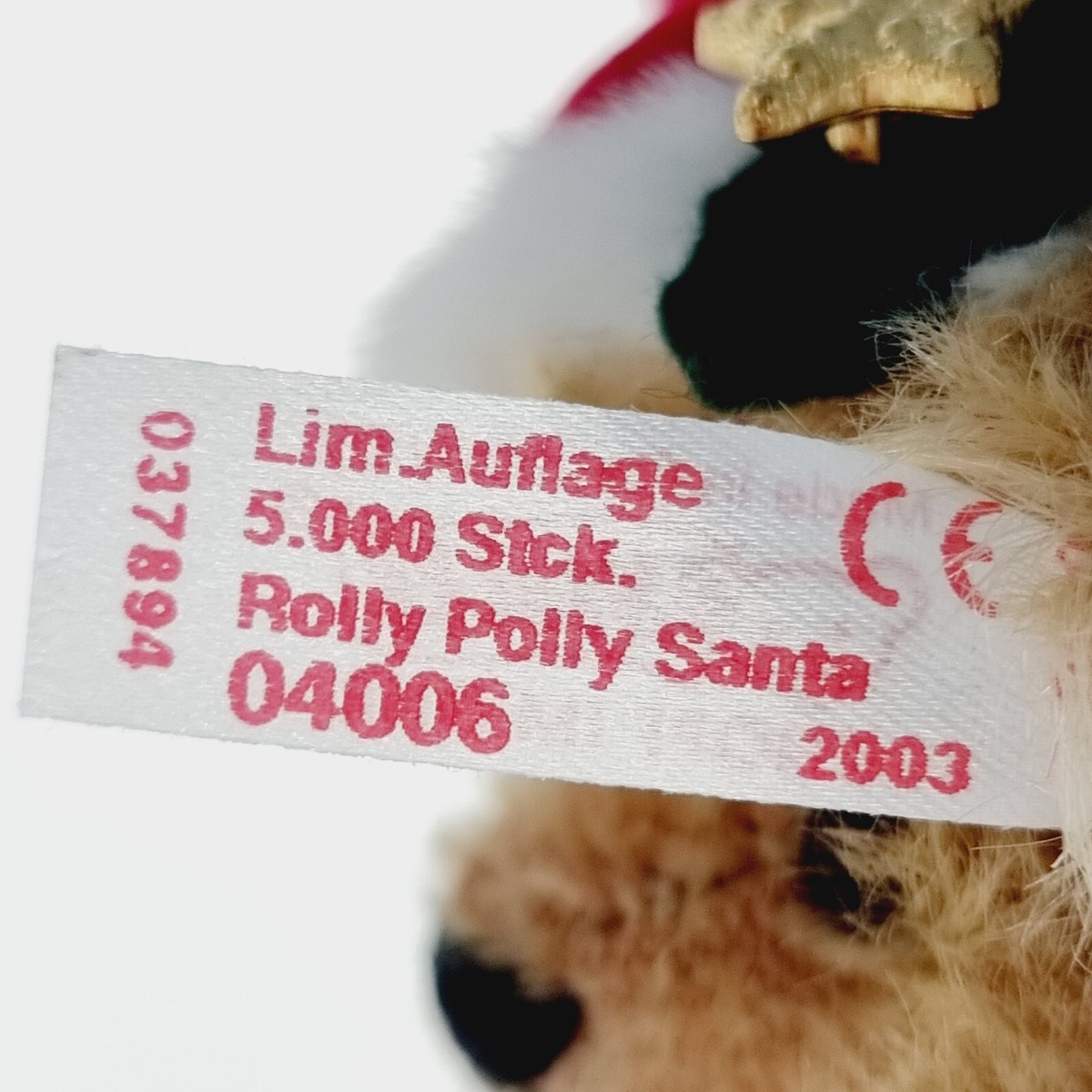 Steiff 037894 Roly Poly Santa 12 cm 2003 limitiert 5000 Exemplare