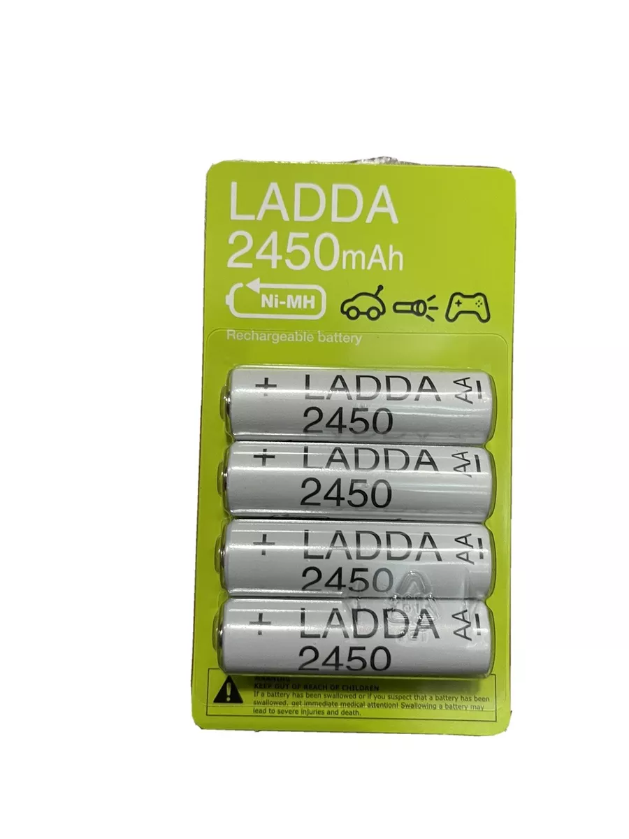 IKEA LADDA Rechargeable NiMH Batteries AA 2450mAh Eneloop MADE IN JAPAN