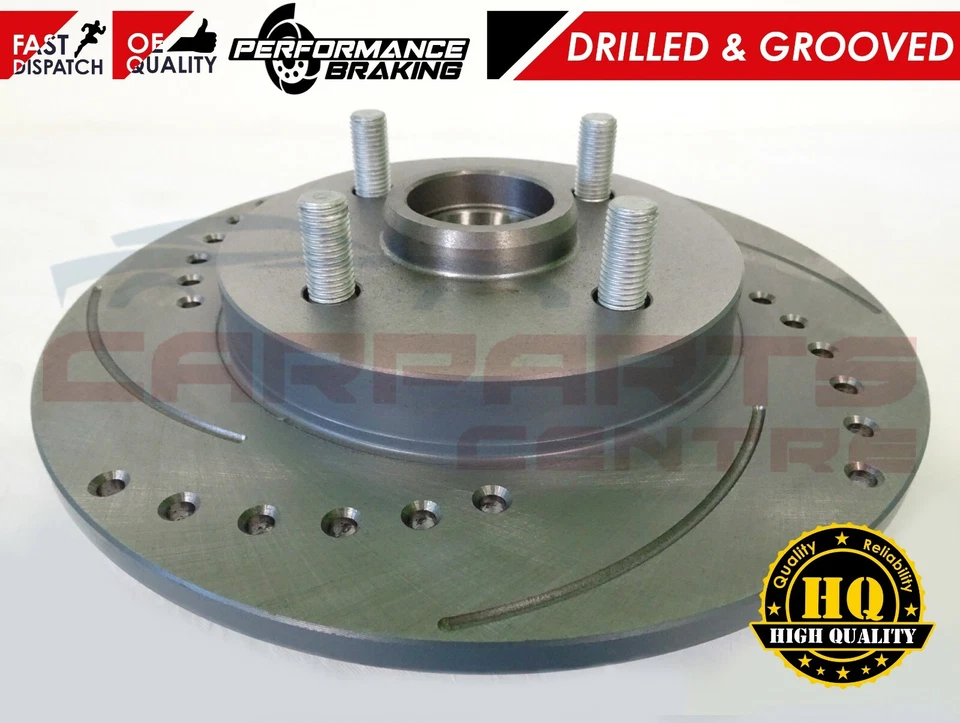 FOR STARLET GLANZA EP91 EP82 DRILLED GROOVED REAR BRAKE DISCS ABS RING & PADS - Image 4 of 4
