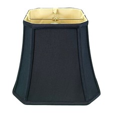 Royal Designs Square Cut Corner Bell Lamp Shade, Black, 5 x 10 x 8.75