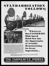 1930 The Tannewitz Works Band Saw Factory Photos Grand Rapids Michigan Print Ad