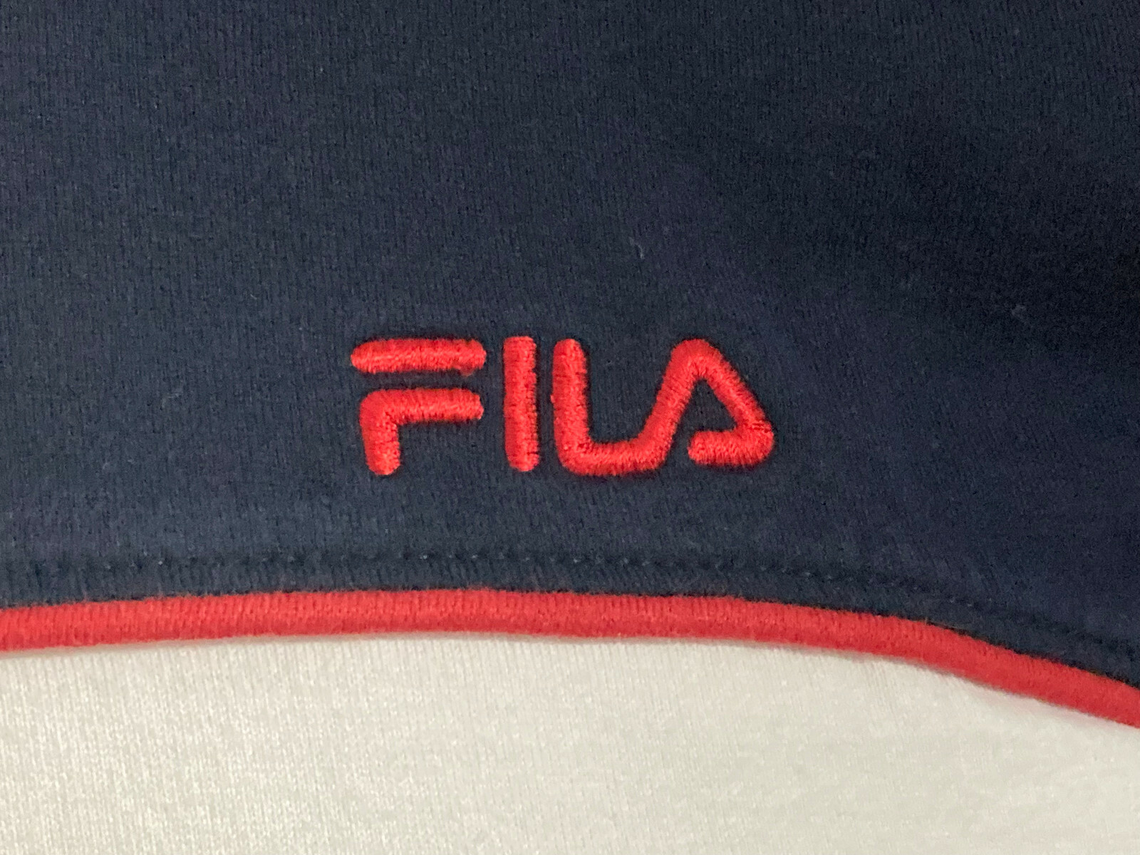T shirt maglietta FILA LOGO RICAMATO adulto uomo uomo S SM piccola blu e bianca