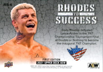 Cody Rhodes 2021 Upper Deck AEW Rhodes To Success Card #RS-6 | eBay