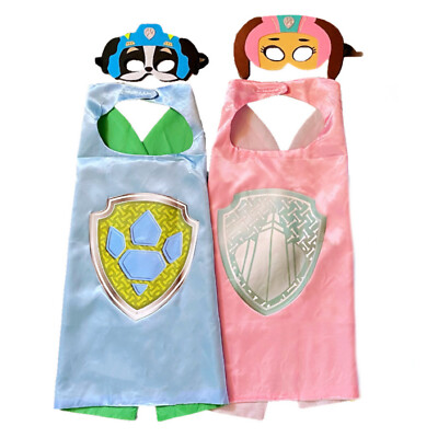 Paw Cape Mask for Dog Patrol Birthday Party Favors Supply, Superhero Costume