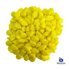 7x5mm Yellow Preciosa Czech Pip Glass Beads (50)