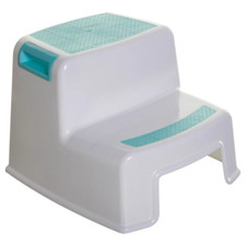KIDS CHILDS STEPPING STOOL 2 Steps Plastic With Non-Slip Steps