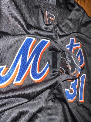 MIKE PIAZZA Majestic Authentic NEW YORK METS Black Batting