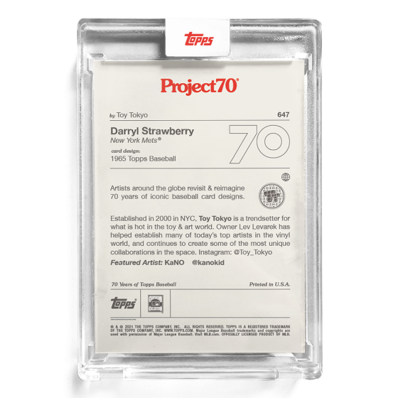 Topps Project 70 Card 647 - Darryl Strawberry by Toy Tokyo | eBay