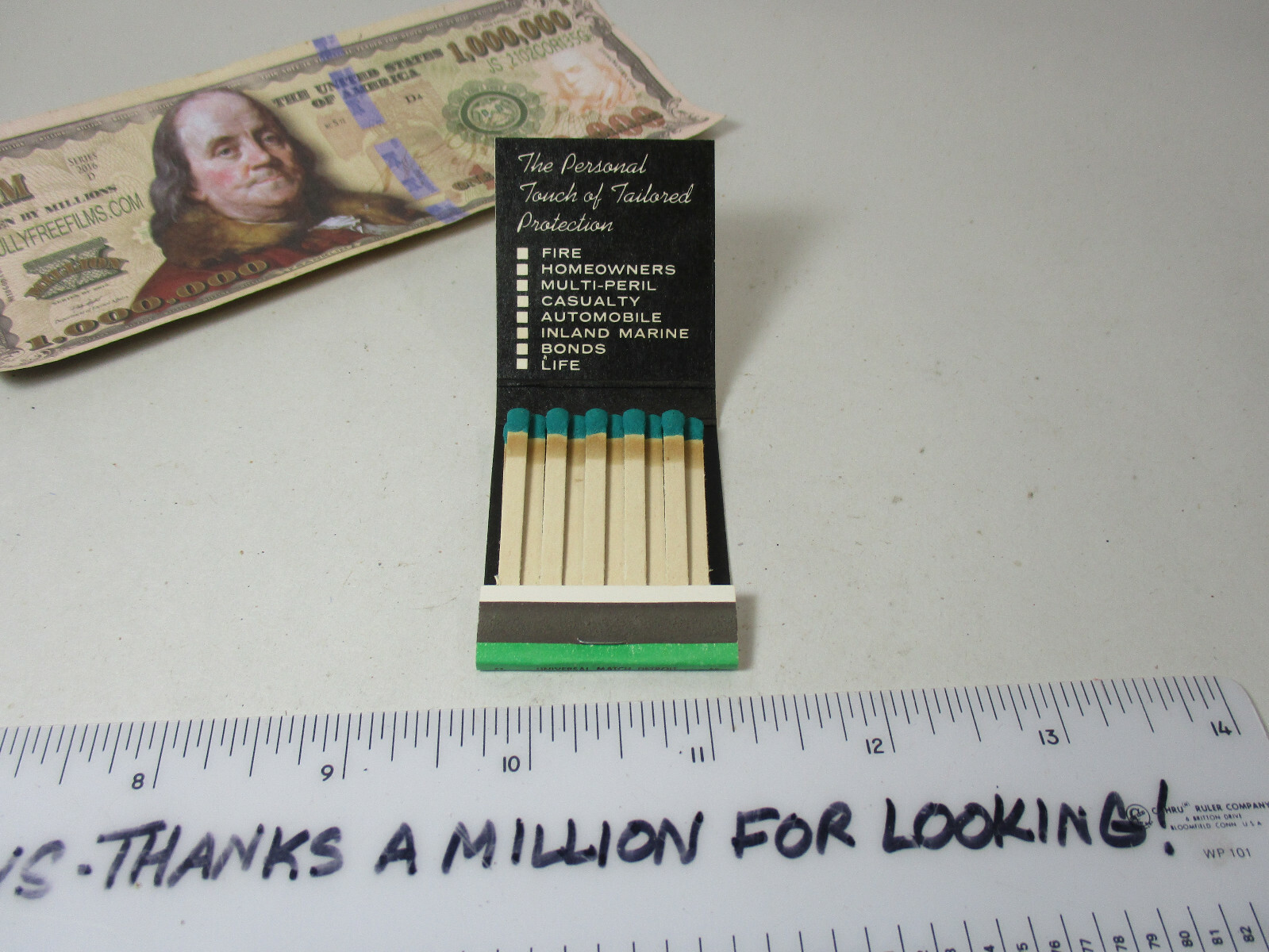 (10) Vintage Matchbooks, Match Book AUTO OWNERS Grayling Insurance