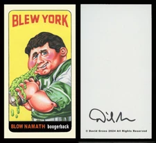 2024 Garbage Pail Kids Style Football Tall Boy Parody Card - 1965 Blow Namath