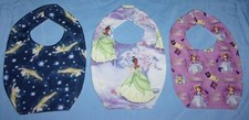NEW handmade cute CHILD BABY BIB Disney Tinkerbell Sophia Sofia princess Tiana
