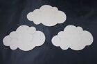Clouds 3 Large Chipboard Die Cuts Embellishments Scrapbooking Weather Rain