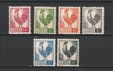 ALGERIE FRANCAISE - N° Yvert 218/223 Neufs XX Luxe - Coq 1944/1945 .